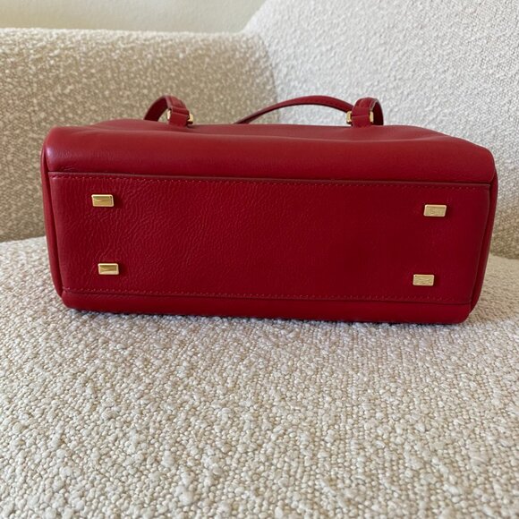 NWT J.Crew Delphine shoulder bag in leather 'Radiant Ruby' - Picture 7 of 16